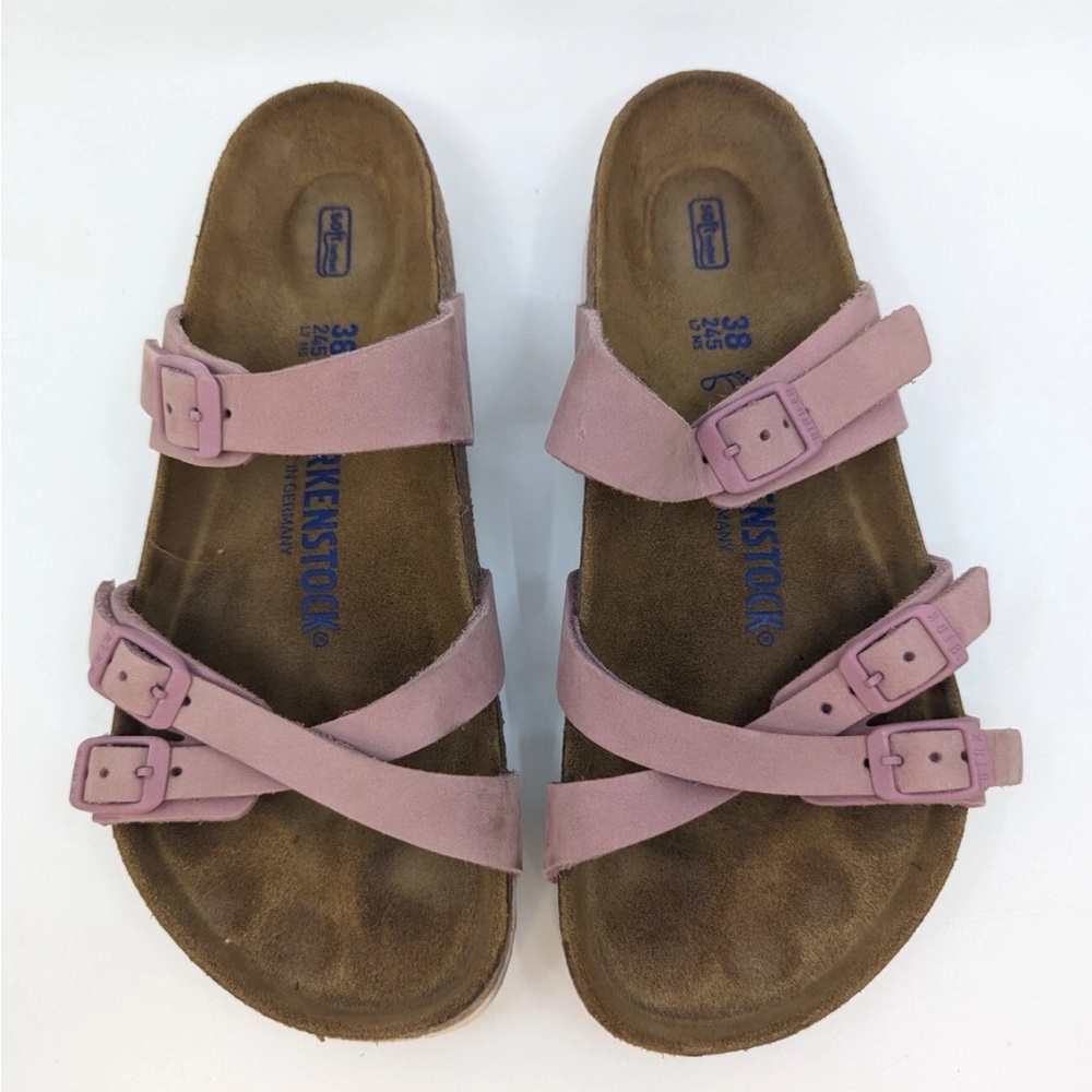 Birkenstock 38 Regular width Mauve Double-Strap Sandals in GUC